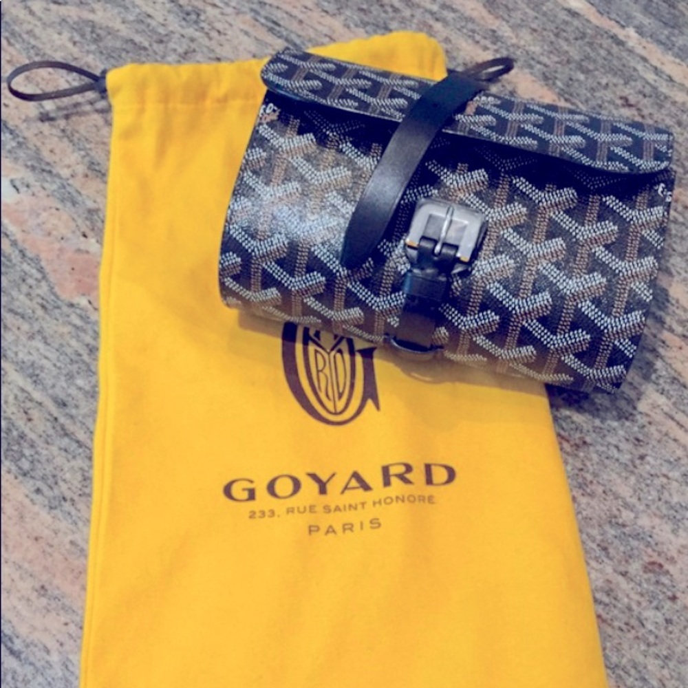 Goyard Goyardine Montre Voyage Double Watch Case Gem
